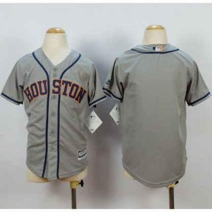 Houston Astros Blank Grey Cool Base Stitched Youth MLB Jersey