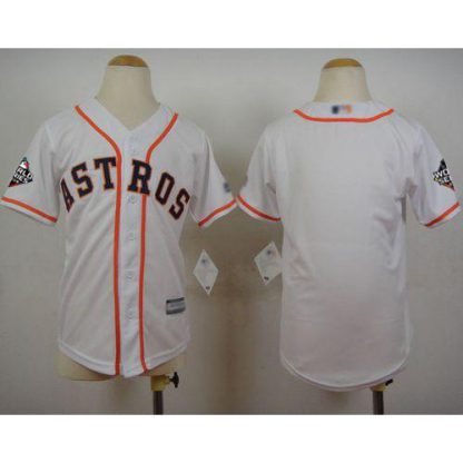 Houston Astros Blank White Cool Base 2019 World Series Bound Stitched Youth MLB Jersey