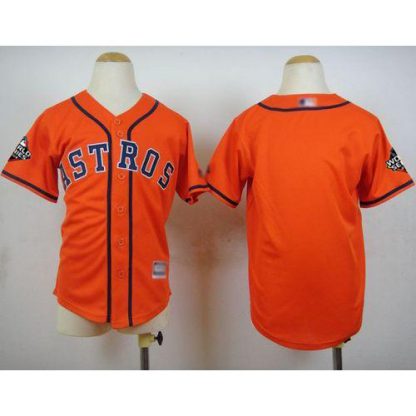 Houston Astros Blank Orange Cool Base 2019 World Series Bound Stitched Youth MLB Jersey