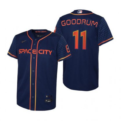 Houston Houston Astros #11 Niko Goodrum Navy Youth Nike 2022 City Connect Replica MLB Jersey