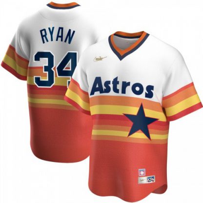 Houston Houston Astros #34 Nolan RyanNike Home Cooperstown Collection Player MLB Jersey White