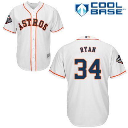 Houston Astros #34 Nolan Ryan White New Cool Base 2019 World Series Bound Stitched MLB Jersey
