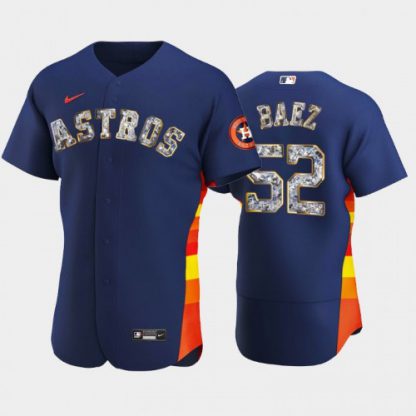 Houston Houston Astros #52 Pedro Baez Men's Nike Diamond Edition MLB Jersey - Navy