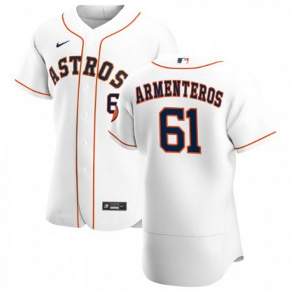 Houston Houston Astros #61 Rogelio Armenteros Men's Nike White Home 2020 Authentic Player MLB Jersey