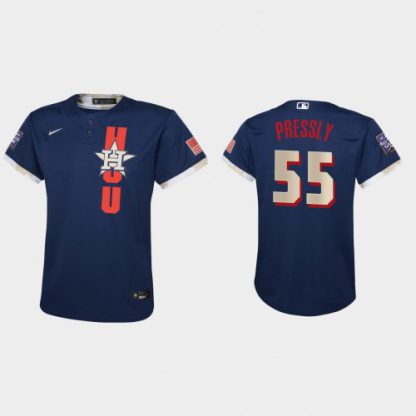 Houston Houston Astros #55 Ryan Pressly Youth 2021 Mlb All Star Game Navy Jersey