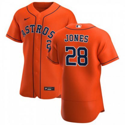 Houston Houston Astros #28 Taylor Jones Men's Nike Orange Alternate 2020 Authentic Team MLB Jersey