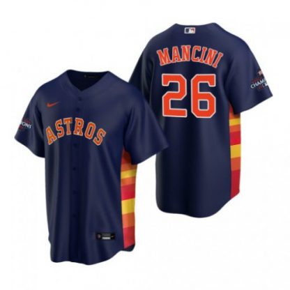 Houston Houston Astros #26 Trey Mancini Men's Nike 2021 World Series Game MLB Jersey - Navy