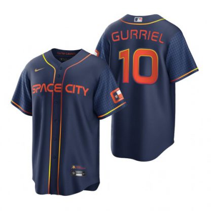 Houston Houston Astros #10 Yuli Gurriel Navy Men's Nike Game 2022 City Connect MLB Jersey