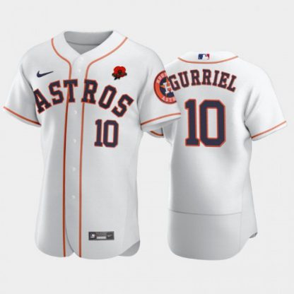 Houston Houston Astros #10 Yuli Gurriel Men's Nike Authentic 2021 Memorial Day MLB Jersey - White