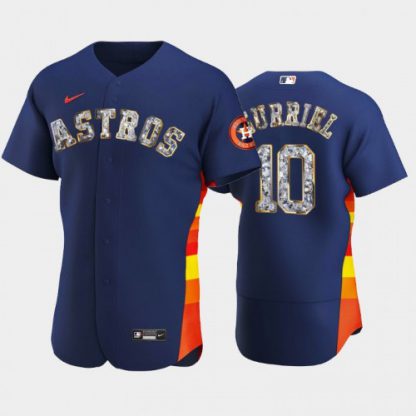 Houston Houston Astros #10 Yuli Gurriel Men's Nike Diamond Edition MLB Jersey - Navy