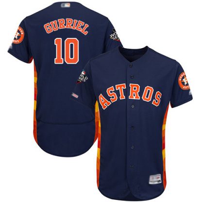 Houston Astros #10 Yuli Gurriel Navy Blue Flexbase Authentic Collection 2019 World Series Bound Stitched MLB Jersey