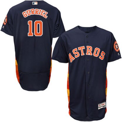 Houston Astros #10 Yuli Gurriel Navy Blue Flexbase Authentic Collection Stitched MLB Jersey