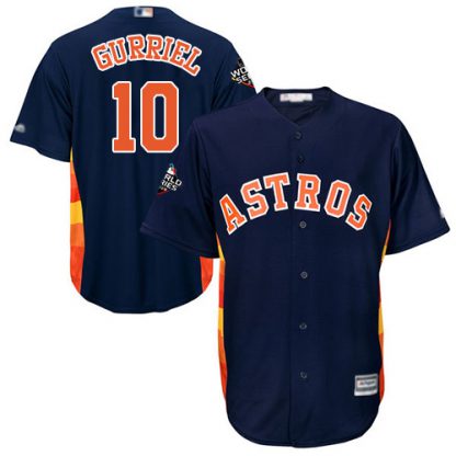 Houston Astros #10 Yuli Gurriel Navy Blue Cool Base 2019 World Series Bound Stitched Youth MLB Jersey