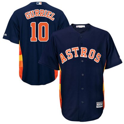 Houston Astros #10 Yuli Gurriel Navy Blue Cool Base Stitched Youth MLB Jersey