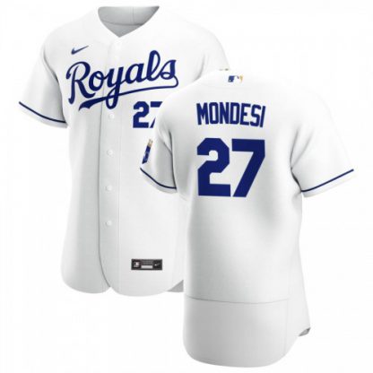 Kansas City Kansas City Royals #27 Adalberto Mondesi Men's Nike White Home 2020 Authentic Player MLB Jersey