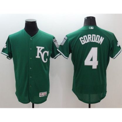 Kansas City Royals #4 Alex Gordon Green Celtic Flexbase Authentic Collection Stitched MLB Jersey