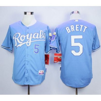 Kansas City Royals #5 George Brett Light Blue Alternate Cool Base Stitched MLB Jersey