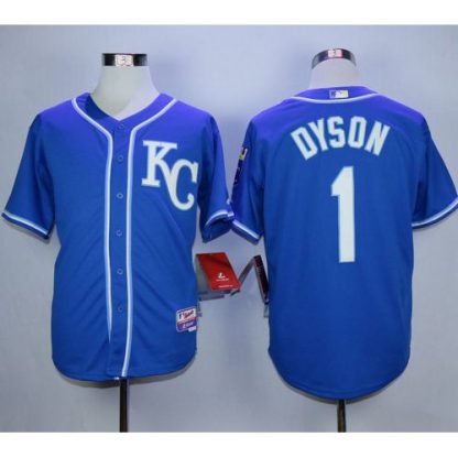 Kansas City Royals #1 Jarrod Dyson Blue Alternate 2 Cool Base Stitched MLB Jersey
