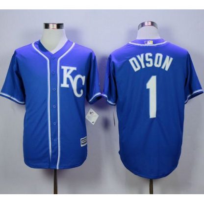 Kansas City Royals #1 Jarrod Dyson Blue Alternate 2 New Cool Base Stitched MLB Jersey