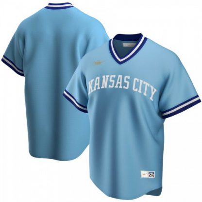Kansas City Kansas City Royals Nike Road Cooperstown Collection Team MLB Jersey Light Blue