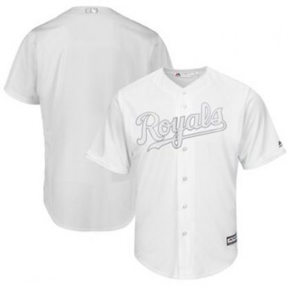 Kansas City Kansas City Royals Blank Majestic 2019 Players' Weekend Cool Base Team Jersey White