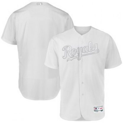 Kansas City Kansas City Royals Blank Majestic 2019 Players' Weekend Flex Base Authentic Team Jersey White