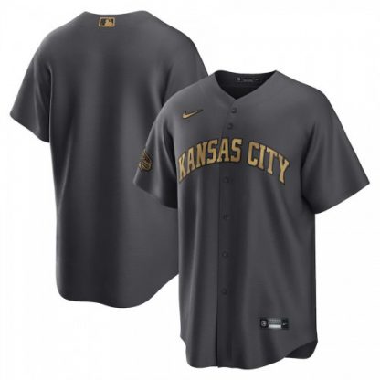 Kansas City Kansas City Royals Blank Men's Nike Charcoal 2022 MLB All-Star Game Replica Jersey