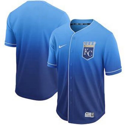 Nike Kansas City Royals Blank Royal Fade Authentic Stitched MLB Jersey