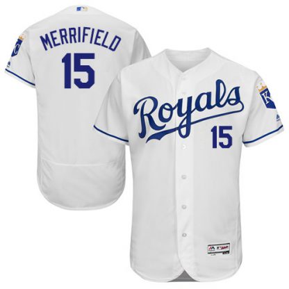 Kansas City Royals #15 Whit Merrifield White Flexbase Authentic Collection Stitched MLB Jersey