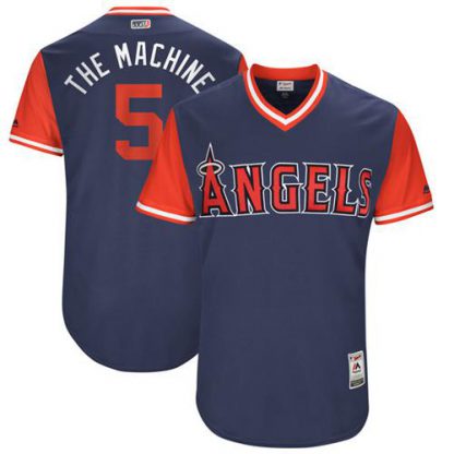 Los Angeles Angels of Anaheim #5 Albert Pujols Navy "The Machine" Players Weekend Authentic Stitched MLB Jersey