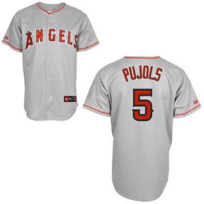 Los Angeles Angels #5 Albert Pujols Grey Stitched Youth MLB Jersey
