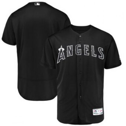Los Angeles Los Angeles Angels Blank Majestic 2019 Players' Weekend Flex Base Authentic Team Jersey Black