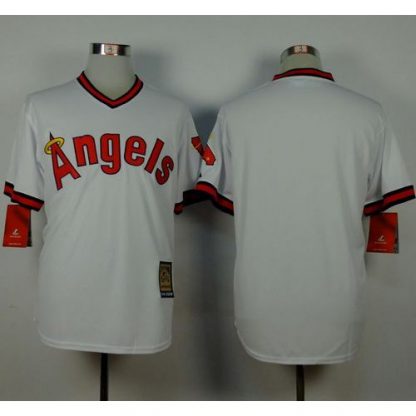 Los Angeles Angels of Anaheim Blank White 1980 Turn Back The Clock Stitched MLB Jersey