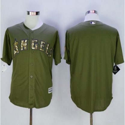 Los Angeles Angels of Anaheim Blank Green Camo New Cool Base Stitched MLB Jersey