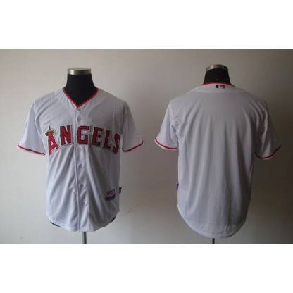 Los Angeles Angels of Anaheim Blank White Cool Base Stitched MLB Jersey