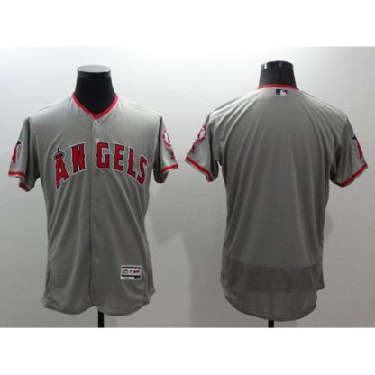 Los Angeles Angels of Anaheim Blank Grey Flexbase Authentic Collection Stitched MLB Jersey