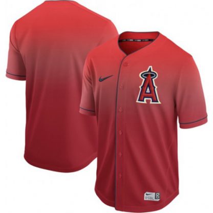 Nike Los Angeles Angels of Anaheim Blank Red Fade Authentic Stitched MLB Jersey