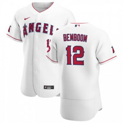 Los Angeles Los Angeles Angels #12 Anthony Bemboom Men's Nike White Home 2020 Authentic Player MLB Jersey