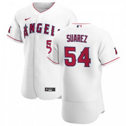 Los Angeles Los Angeles Angels #54 Jose Suarez Men's Nike White Home 2020 Authentic Player MLB Jersey