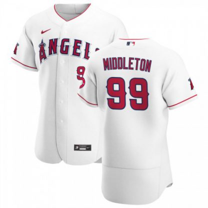 Los Angeles Los Angeles Angels #99 Keynan Middleton Men's Nike White Home 2020 Authentic Player MLB Jersey