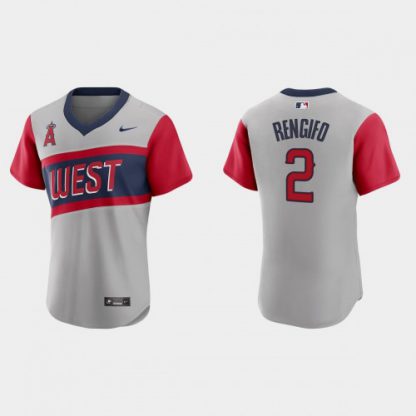 Los Angeles Los Angeles Angels #2 Luis Rengifo Men's Nike Gray 2021 Little League Classic Authentic MLB Jersey