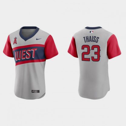 Los Angeles Los Angeles Angels #23 Matt Thaiss Men's Nike Gray 2021 Little League Classic Authentic MLB Jersey