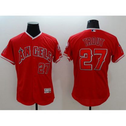 Los Angeles Angels of Anaheim #27 Mike Trout Red Flexbase Authentic Collection Stitched MLB Jersey