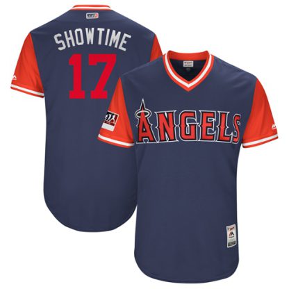 Los Angeles Angels of Anaheim #17 Shohei Ohtani Navy "Showtime" Players Weekend Authentic Stitched MLB Jersey