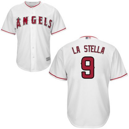 Los Angeles Angels of Anaheim #9 Tommy La Stella White New Cool Base Stitched MLB Jersey