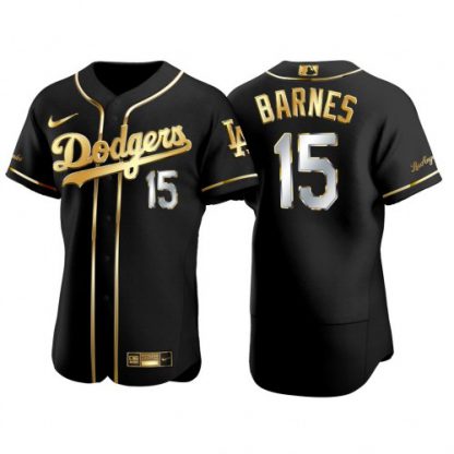 Los Angeles Los Angeles Dodgers #15 Austin Barnes Men's Nike Authentic 2021 Gold Program MLB Jersey Black