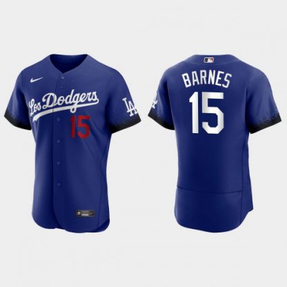 Los Angeles Los Angeles Dodgers #15 Austin Barnes Nike Men's 2021 City Connect Authentic MLB Jersey Royal