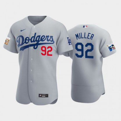 Los Angeles Los Angeles Dodgers #92 Bobby Miller Men's Nike Jackie Robinson 75th Anniversary Authentic MLB Jersey - Gray