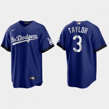 Los Angeles Los Angeles Dodgers #3 Chris Taylor Nike Men's 2021 City Connect Game MLB Jersey Royal