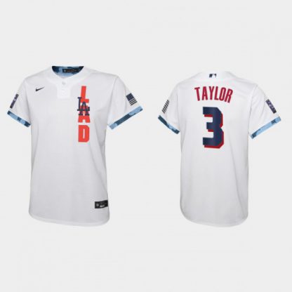 Los Angeles Los Angeles Dodgers #3 Chris Taylor Youth 2021 Mlb All Star Game White Jersey